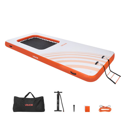 VEVOR Inflatable Floating Dock, 15 x 6.5 FT Inflatable Dock Platform, Non-Slip Water Air Mat with Portable Carrying Bag and Detachable Ladder, Floating Water Platform Island Raft for Pool Beach Ocean - CQFTZFX15X651FXW5001V0 - view 1
