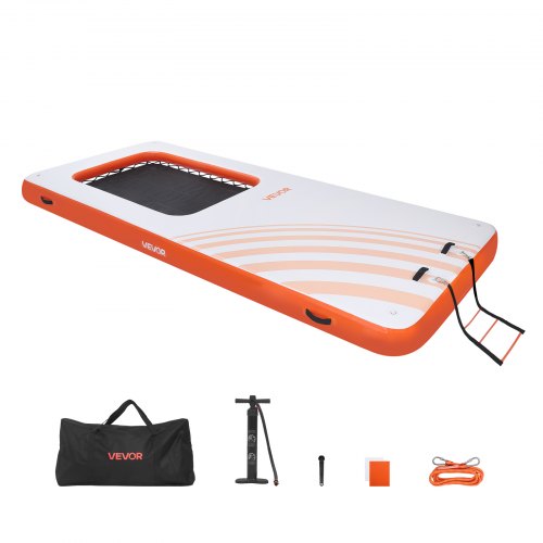 VEVOR Inflatable Floating Dock, 15 x 6.5 FT Inflatable Dock Platform, Non-Slip Water Air Mat with Portable Carrying Bag and Detachable Ladder, Floating Water Platform Island Raft for Pool Beach Ocean - CQFTZFX15X651FXW5001V0 - view 2
