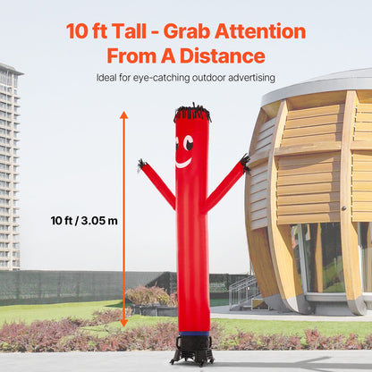 VEVOR Inflatable Tube Man Set, 10 ft Tall, Wacky Waving Inflatable Dancing Tube Guy with 9/10 HP Blower, PP Shell IPX3 Waterproof Blower Fan, for Outdoor Advertising Business Store Party - CQGR10FT550WFZPYNV1 - view 3