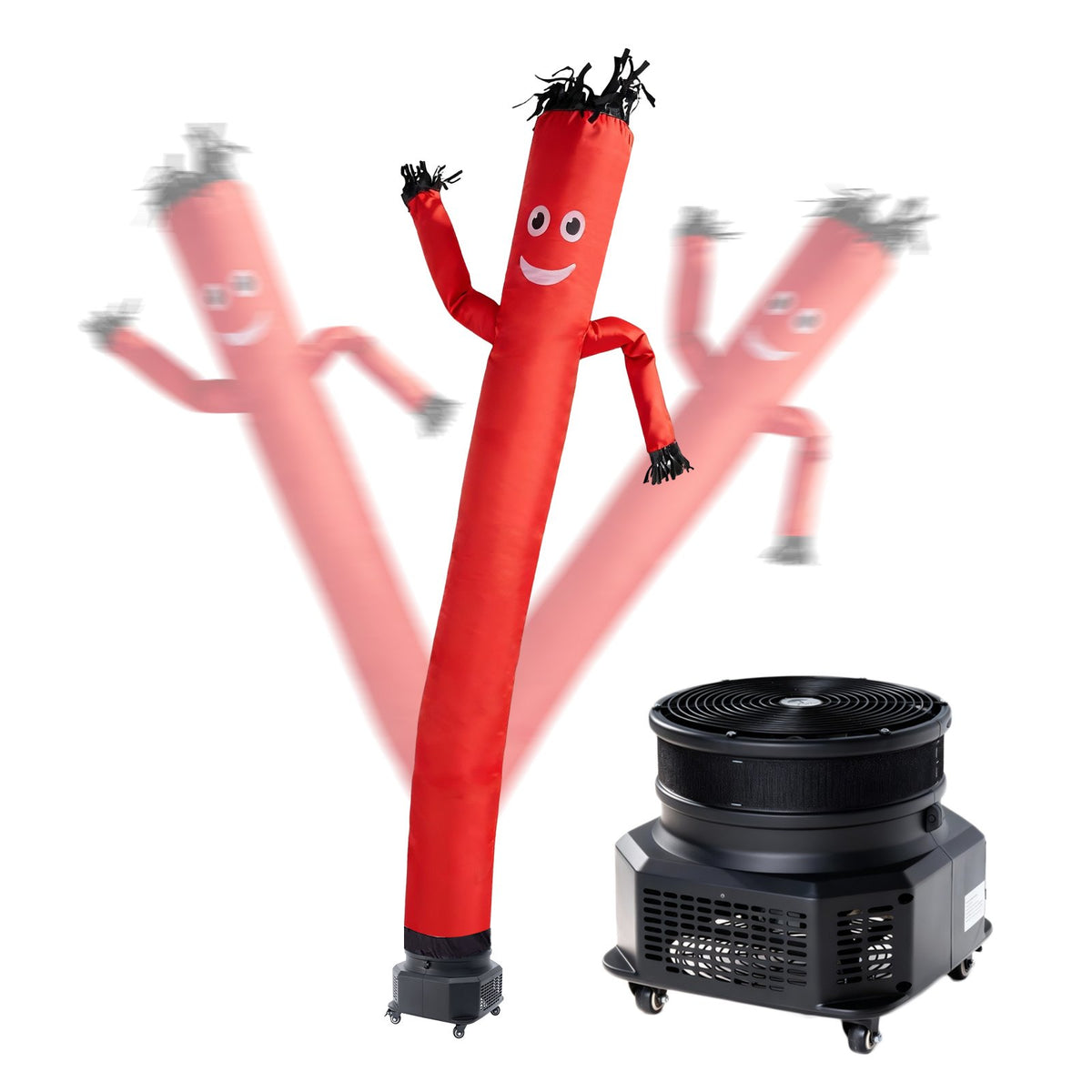 VEVOR Inflatable Tube Man with Blower, 10 ft Tall, Wacky Waving Wind Flying Inflatable Dancing Tube Guy with 3/4 HP IPX3 Waterproof Blower Fan, for Outdoor Advertising Business Store Decoration, Red - CQGR10FTHS5531YXS001V1 - view 1