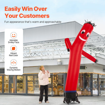 VEVOR Inflatable Tube Man Set, 20 ft Tall, Wacky Waving Inflatable Dancing Tube Guy with 1 HP Blower, PP Shell IPX3 Waterproof Blower Fan, for Outdoor Advertising Business Store Party - CQGR20FT750WCREZ1V1 - view 5