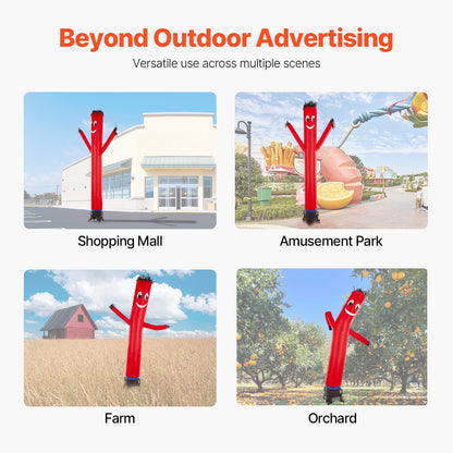 VEVOR Inflatable Tube Man Set, 20 ft Tall, Wacky Waving Inflatable Dancing Tube Guy with 1 HP Blower, PP Shell IPX3 Waterproof Blower Fan, for Outdoor Advertising Business Store Party - CQGR20FT750WCREZ1V1 - view 6