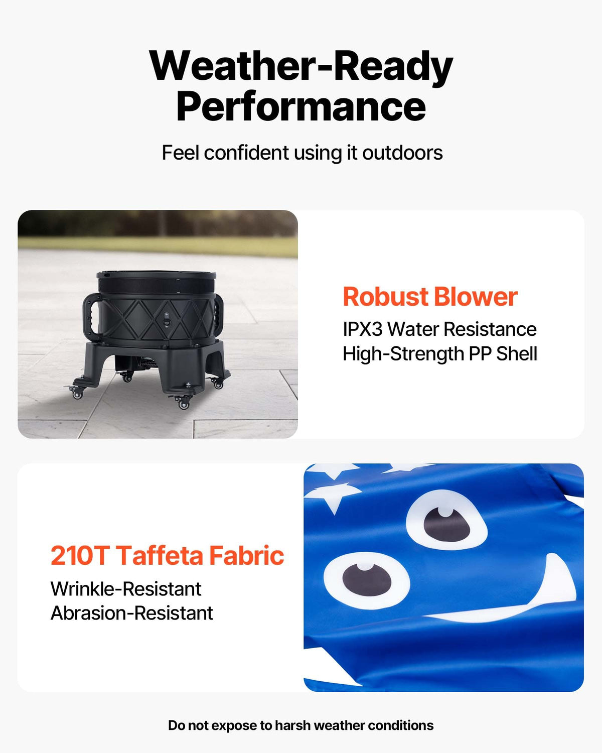 VEVOR Inflatable Tube Man with Blower, 20 ft Tall, Wacky Waving Wind Flying Inflatable Dancing Tube Guy with 1 HP IPX3 Waterproof Blower Fan, for Outdoor Advertising Business Store Party Decoration - CQGR20FTXTQ735OL1001V1 - view 6