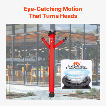 VEVOR Inflatable Tube Man Set, 6 ft Tall, Wacky Waving Inflatable Dancing Tube Guy with 1/15 HP Blower, PP Shell IPX3 Waterproof Blower Fan, for Outdoor Advertising Business Store Party - CQGR6FT45WHSNNAIQV1 - view 4