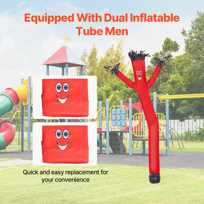 VEVOR Inflatable Tube Man Set, 6 ft Tall, Wacky Waving Inflatable Dancing Tube Guy with 1/15 HP Blower, PP Shell IPX3 Waterproof Blower Fan, for Outdoor Advertising Business Store Party - CQGR6FT45WHSNNAIQV1 - view 7