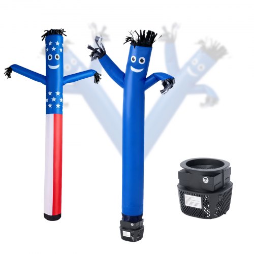VEVOR Inflatable Tube Man with Blower, 6 ft Tall, Wacky Waving Wind Flying Inflatable Dancing Tube Guy with 1/15 HP IPX3 Waterproof Blower Fan, for Outdoor Advertising Business Store Party Decoration - CQGR6FTXTQ45M2YD8001V1 - view 2