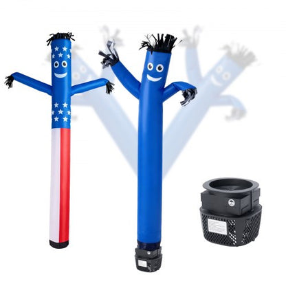 VEVOR Inflatable Tube Man with Blower, 6 ft Tall, Wacky Waving Wind Flying Inflatable Dancing Tube Guy with 1/15 HP IPX3 Waterproof Blower Fan, for Outdoor Advertising Business Store Party Decoration - CQGR6FTXTQ45M2YD8001V1 - view 2