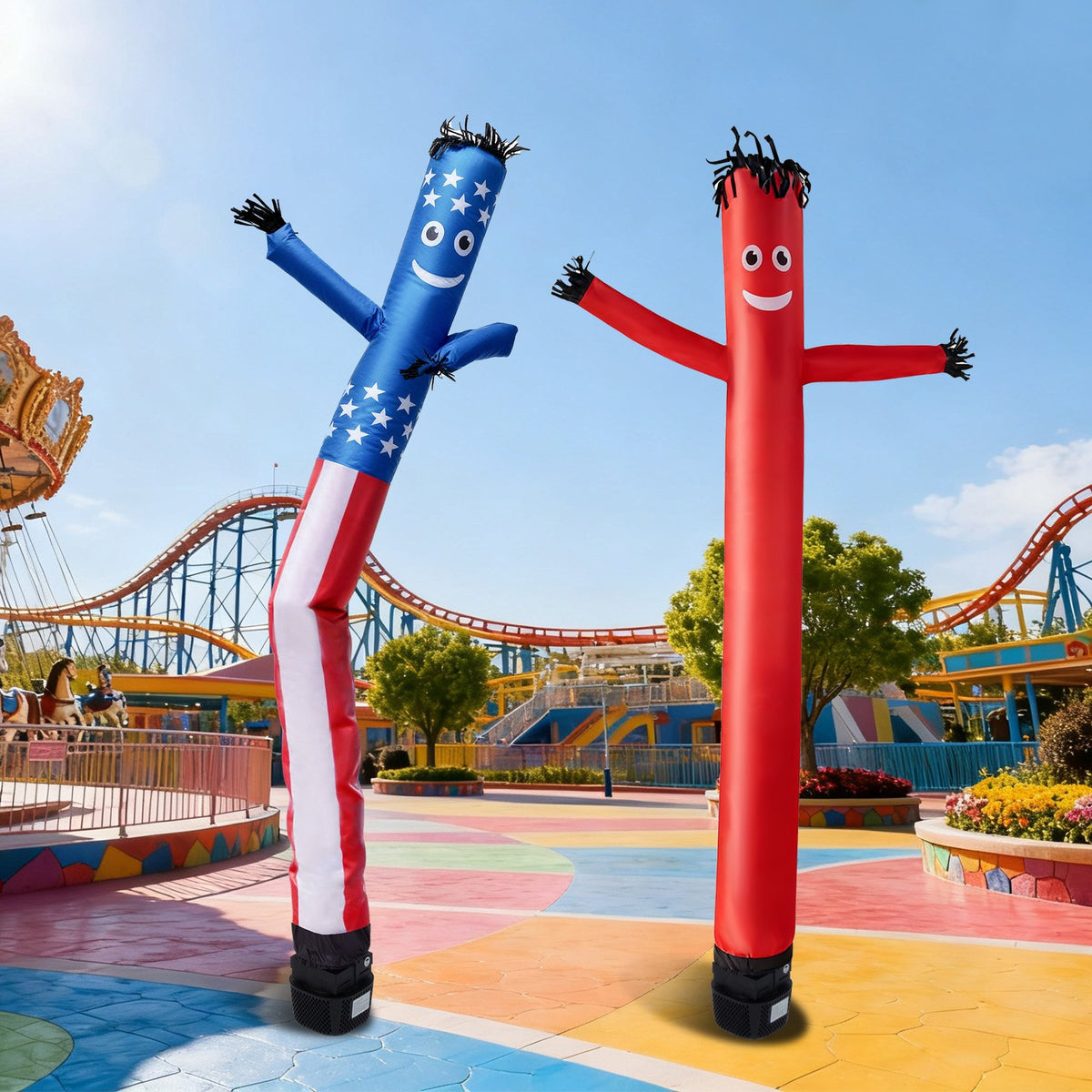 VEVOR Inflatable Tube Man with Blower, 8 ft Tall, Wacky Waving Wind Flying Inflatable Dancing Tube Guy with 1/15 HP IPX3 Waterproof Blower Fan, for Outdoor Advertising Business Store Party Decoration - CQGR8FTHS250RDE7N001V1 - view 9