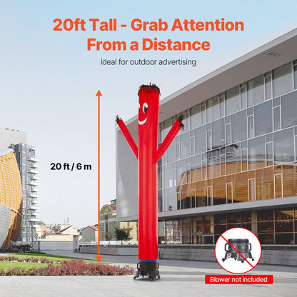 VEVOR Inflatable Tube Man Attachment, 20-Feet Tall, Wacky Wavy Wind Flying Dancing Tube Guy, Arm Flailing Sky Air Puppet, 18'' for Outdoor Advertising Business Store (Blower Not Included) - CQGRBT20FTHSGV34WV0 - view 3