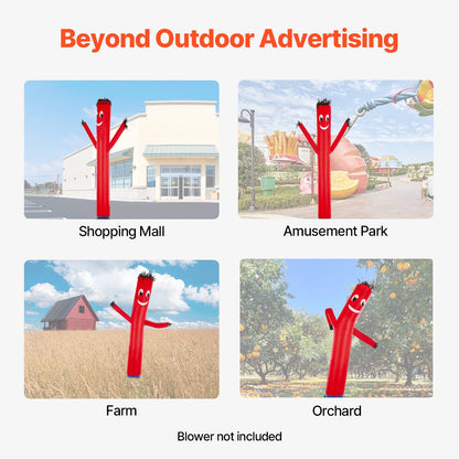 VEVOR Inflatable Tube Man Attachment, 20-Feet Tall, Wacky Wavy Wind Flying Dancing Tube Guy, Arm Flailing Sky Air Puppet, 18'' for Outdoor Advertising Business Store (Blower Not Included) - CQGRBT20FTHSGV34WV0 - view 5