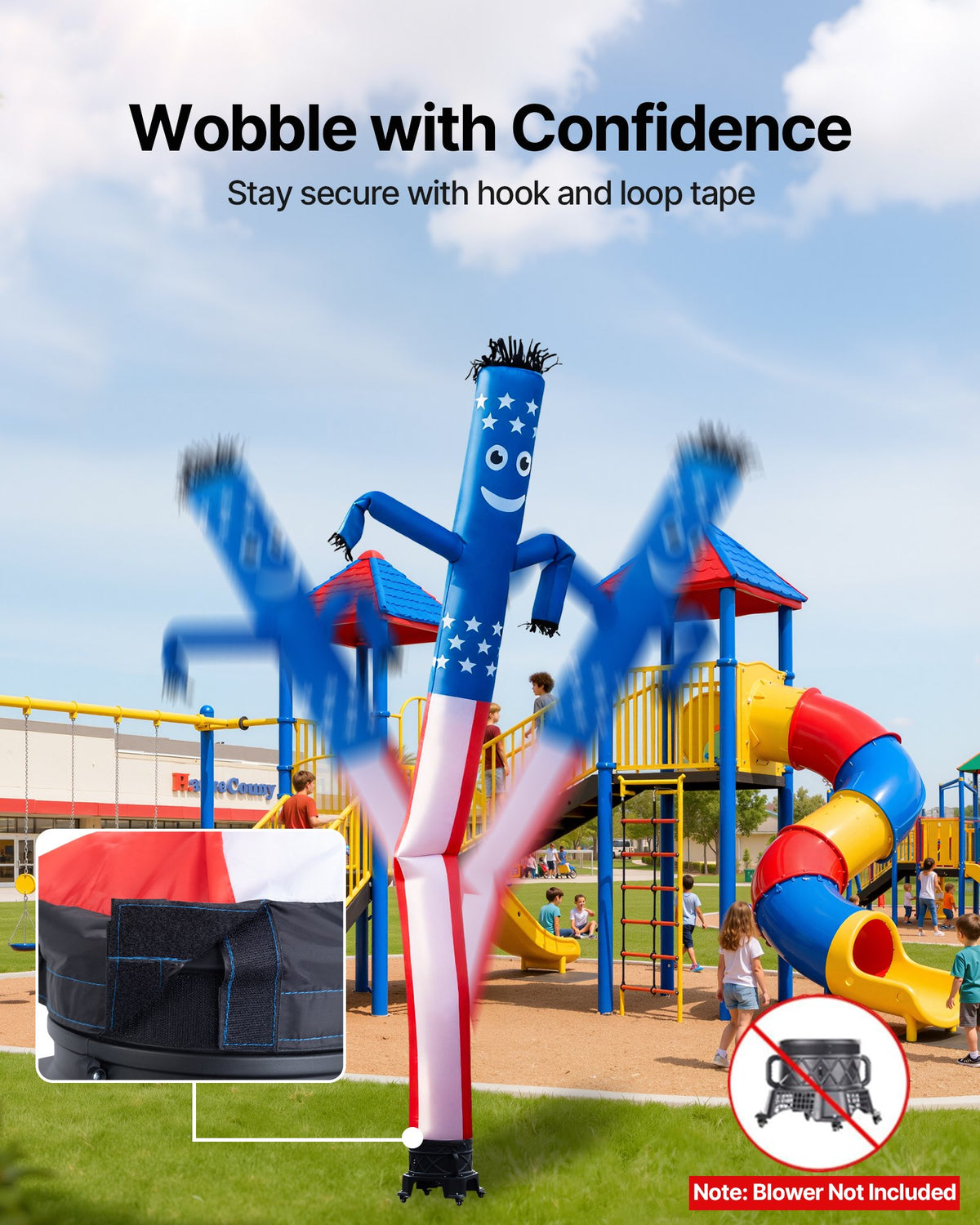VEVOR Inflatable Tube Man, 20-Feet Tall, Wacky Waving Dancing Tube Guy, Wind Flying Arm Flailing Air Puppet, 18-Inch for Outdoor Advertising, Business Store, Increase Visibility (Blower Not Included) - CQGRBT20FTXTXTFUK001V0 - view 6