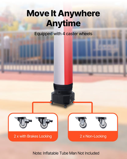 VEVOR Inflatable Tube Man Blower, 1/2 HP 370W, PP Blower Fan for Wacky Waving Tube Guy, IPX3 Waterproof, Fits 12-Inch Diameter Outdoor Arm Swing Wind Flying Puppet Dancer, Inflatable Not Included - CQGRGFJ12YC3J88DV001V1 - view 6
