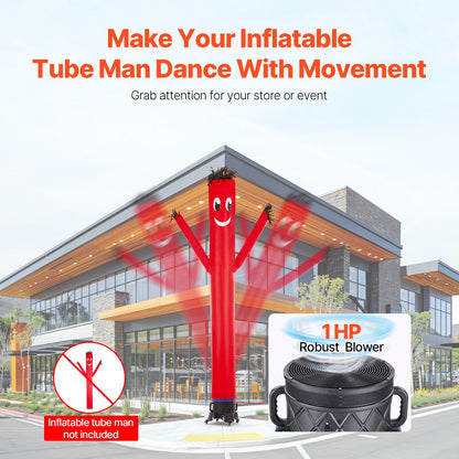 VEVOR Inflatable Tube Man Blower, 1 HP, Blower Fan for Wacky Waving Inflatable Tube Guy, PP Shell, IPX3 Waterproof, Fits 18" Diameter Outdoor Inflatable Wind Flying Tube Man(No Inflatable) - CQGRGFJ750W1Y8CVUV1 - view 3