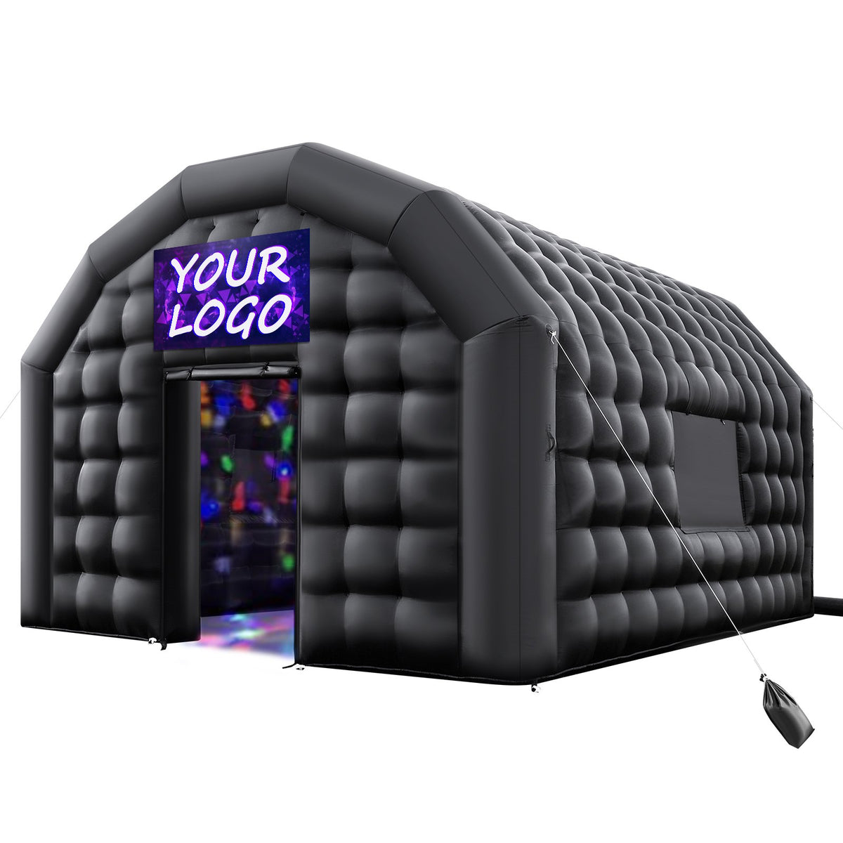 VEVOR Inflatable Nightclub, 16.4 x 13.1 x 12.5 ft Inflatable Party Tent with 680W Blower & Sandbag, Ventilated Blow up Night Club with 2 Windows, Air Cube House for Event Birthday Wedding Party - CQJLB5438MHSD1BTJ001V1 - view 1