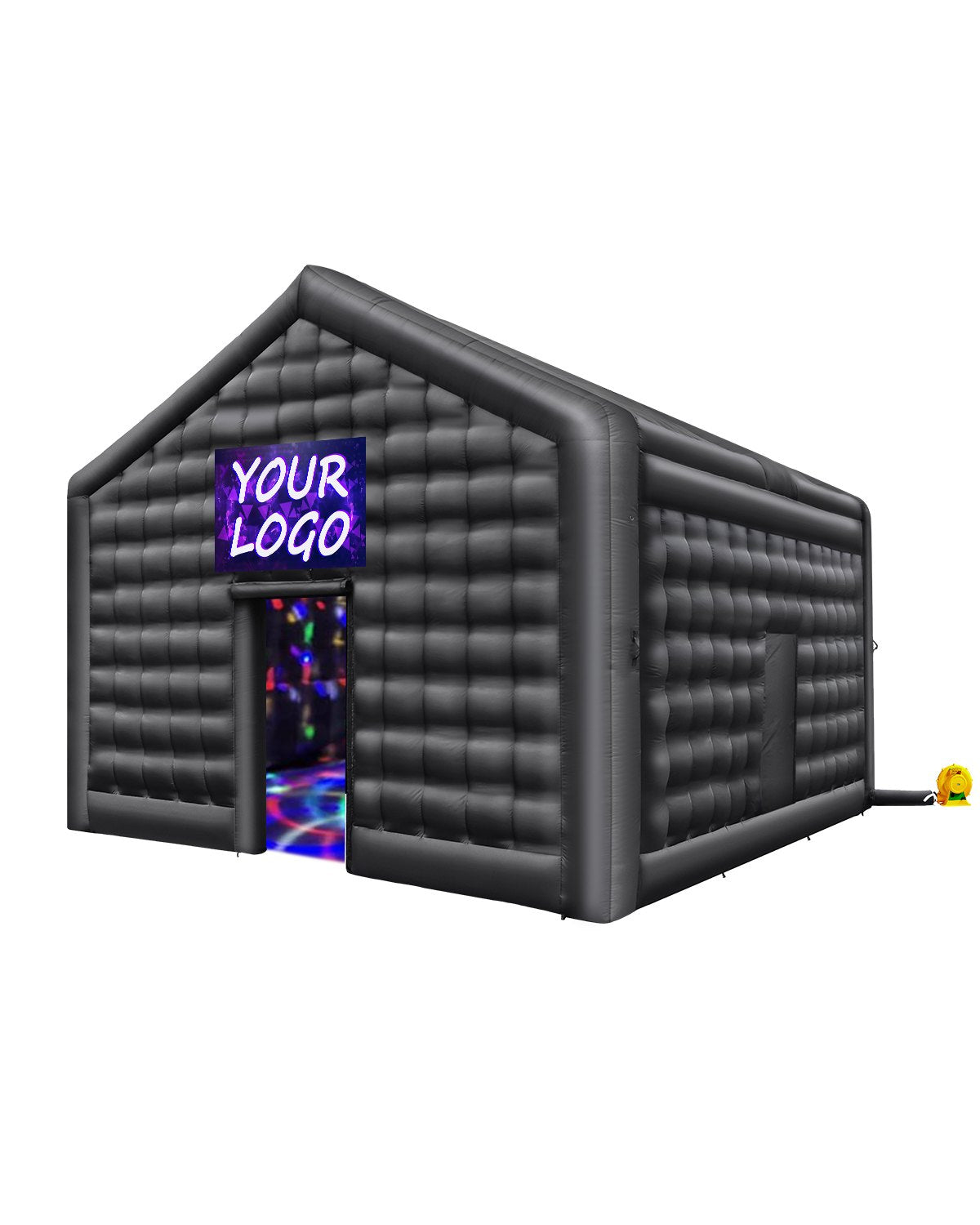 VEVOR Inflatable Nightclub, 17.7 x 16.4 x 13.9 Ft, Blow up Party Tent with Disco Lights & 680W Blower, Large Inflatable Night Club Tent for Adults, Inflatable House Air Cube for Wedding Birthday Black - CQJLB54542MHFI3VWV1 - view 1