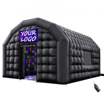 VEVOR Inflatable Nightclub, 17.72 x 16.4 x 13.9 ft Inflatable Party Tent with 680W Blower & Sandbag, Ventilated Blow up Night Club with 2 Windows, Air Cube House for Event Birthday Wedding Party - CQJLB54542MHZ7YQH001V1 - view 2