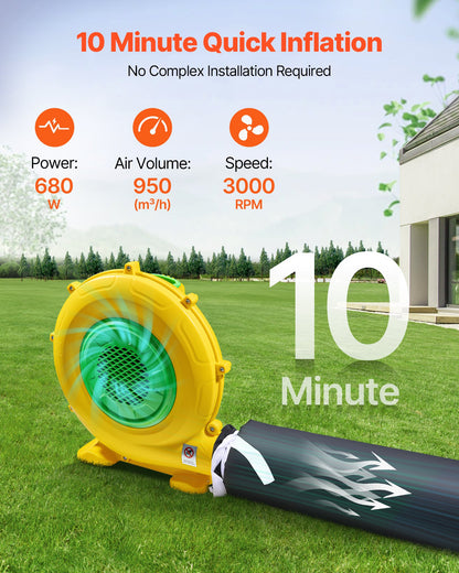 VEVOR Inflatable Nightclub, 17.72 x 16.4 x 13.9 ft Inflatable Party Tent with 680W Blower & Sandbag, Ventilated Blow up Night Club with 2 Windows, Air Cube House for Event Birthday Wedding Party - CQJLB54542MHZ7YQH001V1 - view 4