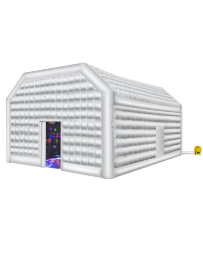 VEVOR Inflatable Nightclub, 26.2 x 19.7 x 13.1 Ft, Blow up Party Tent with 1100W Blower, Large Inflatable Night Club Tent for Adults, Easy Setup Inflatable House Air Cube for Wedding Birthday White - CQJLB864MBS0VLD1XV1 - view 1
