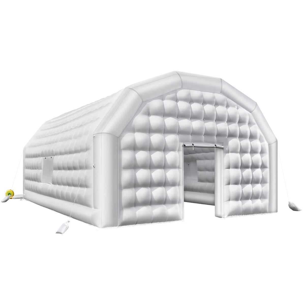 VEVOR Inflatable Nightclub, 26.2 x 19.7 x 13.1 ft Inflatable Party Tent with 1100W Blower & Sandbag, Blow up Night Club with 2 Windows, Air Cube House for Event Birthday Wedding Party, White - CQJLB864MBSGIH23Q001V1 - view 10