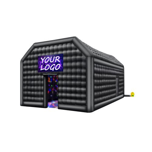 VEVOR Inflatable Nightclub, 26.2 x 19.7 x 13.1 Ft, Blow up Party Tent with Disco Lights & 1100W Blower, Large Inflatable Night Club Tent for Adults, Inflatable House Cube for Wedding Birthday Black - CQJLB864MHS04OEYGV1 - view 2