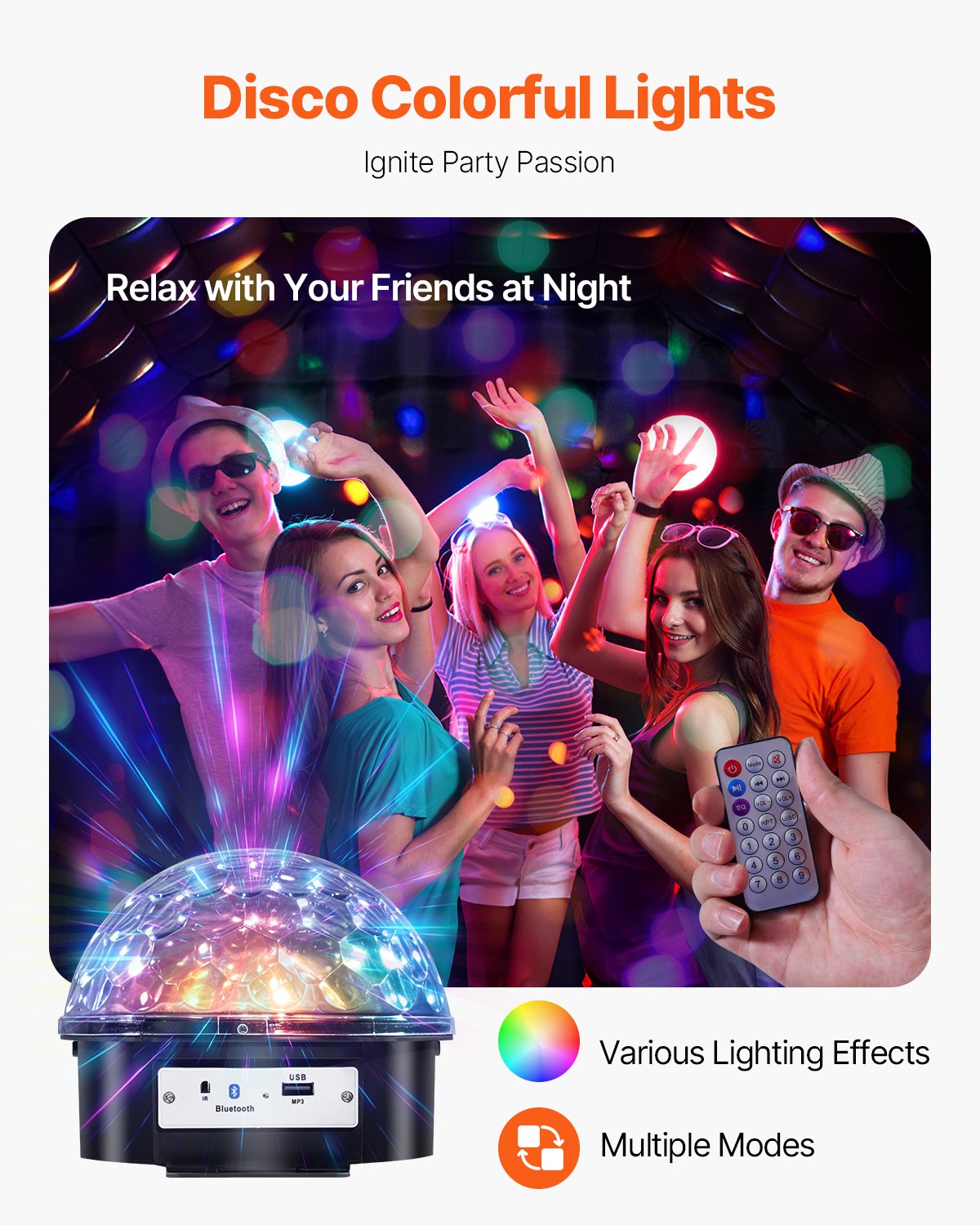 VEVOR Inflatable Nightclub, 26.2 x 19.7 x 13.1 Ft, Blow up Party Tent with Disco Lights & 1100W Blower, Large Inflatable Night Club Tent for Adults, Inflatable House Cube for Wedding Birthday Black - CQJLB864MHS04OEYGV1 - view 5