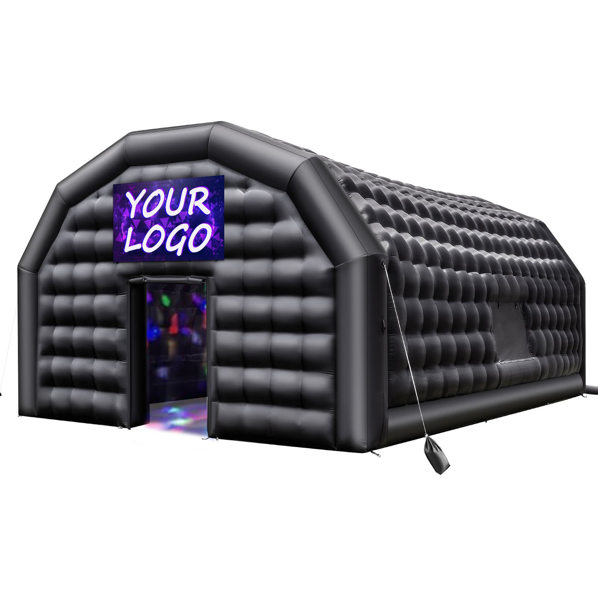 VEVOR Inflatable Nightclub, 29.5 x 19.7 x 13.1 ft Inflatable Party Tent with 1100W Blower & Sandbag, Ventilated Blow up Night Club with 2 Windows, Air Cube House for Event Birthday Wedding Party - CQJLB964MHSGL0GAR001V1 - view 1