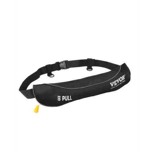 VEVOR Manual Inflatable Belt Pack for Adults, 105N Buoyancy, Over 80 Pounds and Up to 59 in Waist Adjustable, Inflatable PFD Waist for SUP Paddelboarding, Kayaking, Black (CO2 Cylinder Not Included) - CQJSYBHWDCQY5PRD7V0 - view 2