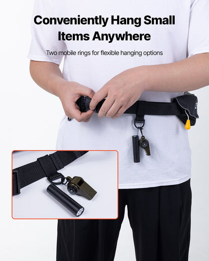 VEVOR Manual Inflatable Belt Pack for Adults, 105N Buoyancy, Over 80 Pounds and Up to 59 in Waist Adjustable, Inflatable PFD Waist for SUP Paddelboarding, Kayaking, Black (CO2 Cylinder Not Included) - CQJSYBHWDCQY5PRD7V0 - view 5