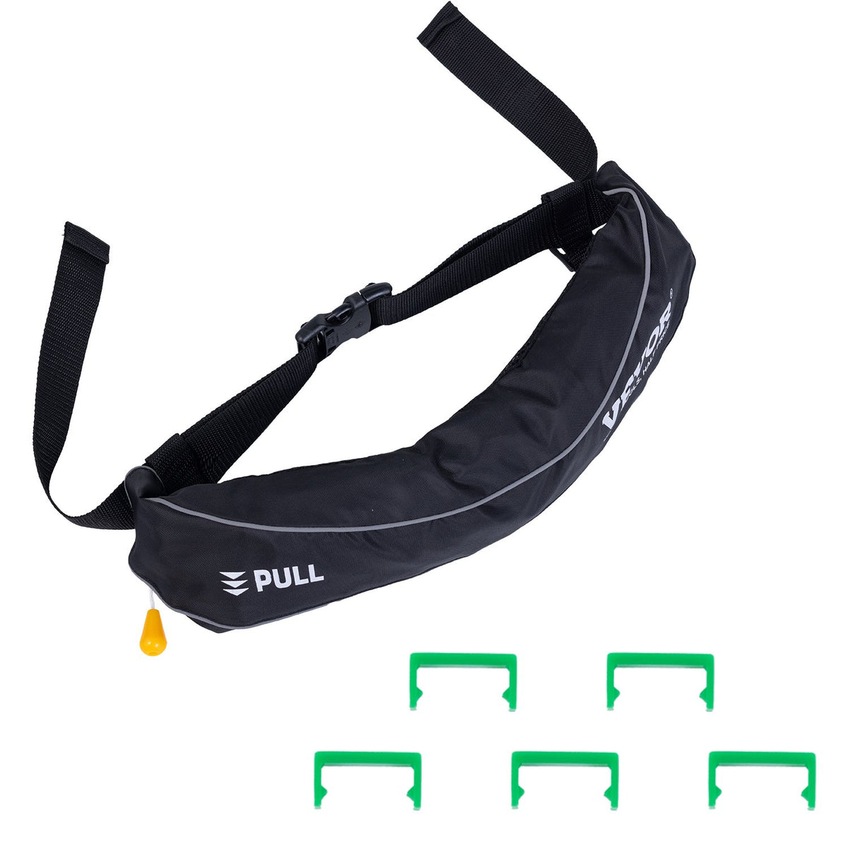 VEVOR Manual Inflatable Belt Pack for Adults, 105N Buoyancy, Over 80 Pounds and Up to 59 in Waist Adjustable, Inflatable PFD Waist for SUP Paddelboarding, Kayaking, Black (CO2 Cylinder Not Included) - CQJSYBHWDCQY5PRD7V0 - view 10