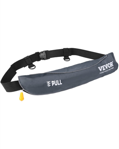 VEVOR Manual Inflatable Belt Pack for Adults, 105N Buoyancy, Over 80 Pounds and Up to 59 in Waist Adjustable, Inflatable PFD Waist for SUP Paddelboarding, Kayaking, Gray (CO2 Cylinder Not Included) - CQJSYBHWDCQYASYD8V0 - view 1