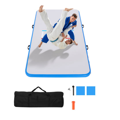 VEVOR 10x5 ft Wrestling Mat Inflatable, Martial Arts Thick Mat for Outdoor Indoor Home Gym Exercise, PVC Foldable Training Mats with 600W Air Pump, for Gymnastics Tatami Jiu Jitsu BJJ MMA Judo, Gray - CQKSJD105FTLDRECN001V1 - view 1