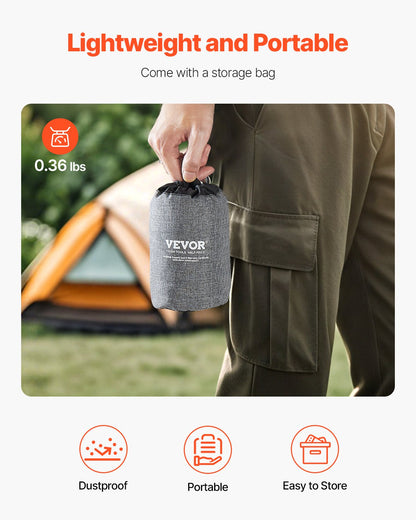 VEVOR Inflatable Camping Pillow, 5-Inch Thickened Travel Pillow, Soft Backpacking Pillows with Removable & Washable Cover, Storage Bag, Lightweight and Portable for Camping, Air Travel, Hiking, Office - CQSLYZMEDIUM91XKCV0 - view 7