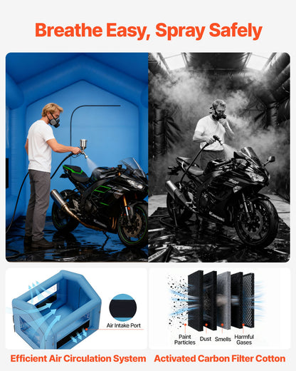 VEVOR Inflatable Paint Booth - Select Your Configuration - CQSPQF108585O6T54001V1 - view 3