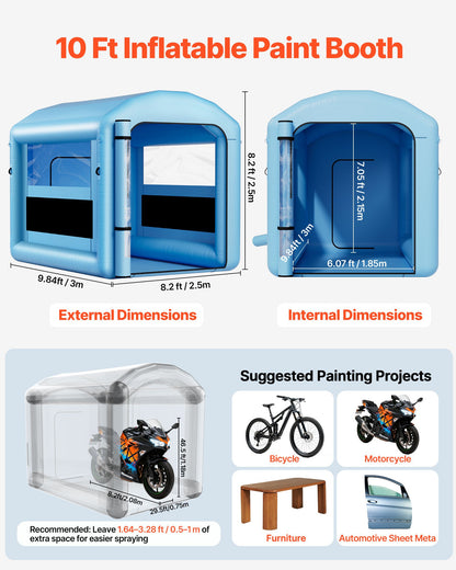 VEVOR Inflatable Paint Booth - Select Your Configuration - CQSPQF108585RHWTN001V1 - view 2