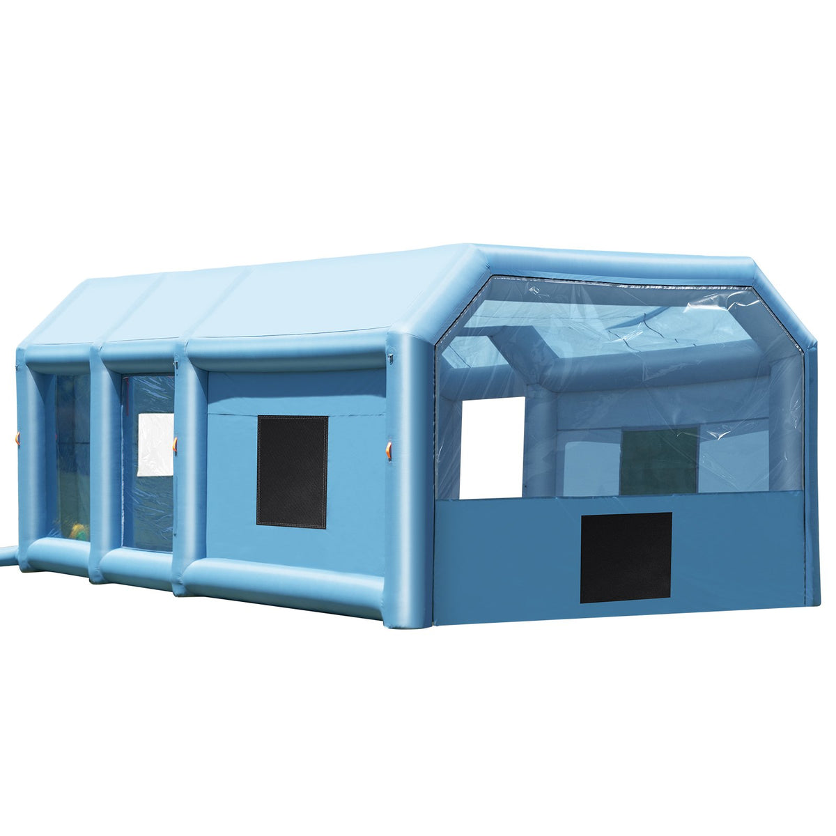 VEVOR Inflatable Paint Booth, 23 x 13.1 x 9 ft Inflatable Spray Booth, with 750W+480W Powerful Blowers and Air Filter System, Large Motorcycle, Portable Car Paint Booth for Small Truck, Midsize SUV - CQSPQFLSKCGLKCDG9V1 - view 1