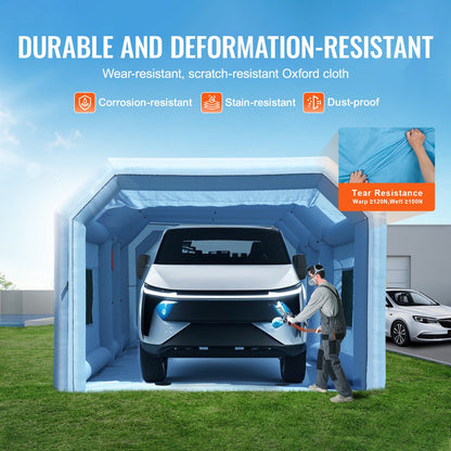 KFFKFF Portable Inflatable Painting Enclosure, Dimensions 32.8 x 21 x 14.8 ft, Equipped with 1100W+750W Robust Air Movers and Air Purification Setup, Suitable for Oversized Trucks, Vans, and Heavy Equipment - CQSPQFLSKCGLKJFV4V1 - view 5