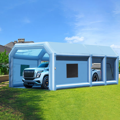 VEVOR Inflatable Paint Booth, 29.5 x 15.7 x 11.8 ft Inflatable Spray Booth, with 950W+750W Powerful Blowers and Air Filter System, Portable Car Paint Booth for Large Truck, Large Van, Large Machinery - CQSPQFLSKCGLKV62LV1 - view 9