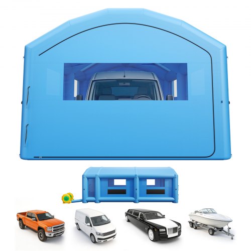 VEVOR Inflatable Paint Booth, 33 x 20 x 13 ft, Portable Spray Booth with 950W+1100W Blowers, Large Filter Cotton, Changing Area, Arched Roof Painting Tent for Full-Size Pickup Truck, Small Speedboat - CQSPQFYGJF3394QHS001V1 - view 2