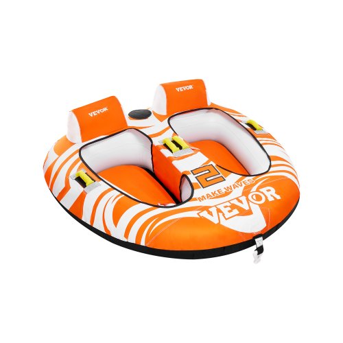 VEVOR Towable Tubes for Boating 2 Person, Inflatable Boat Tubes and Towables with 2 Cockpits, 340lbs Water Sport Tubes for Boat to Pull - with 840D Full Nylon Cover, Padded Grab Handles & Safety Valve - CQTL2MTT2R00JOEO4V0 - view 2