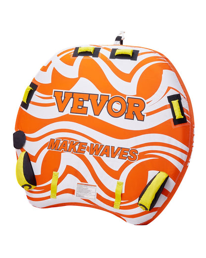 VEVOR Towable Tubes for Boating, 1-2 Riders Inflatable Towable Tube for Boat to Pull, 340lbs Capacity Boat Tubes and Towables for Water Sports - with Fins, Double-Stitched Nylon Cover & Padded Handles - CQTL2PDDX2R0W0X83V0 - view 1