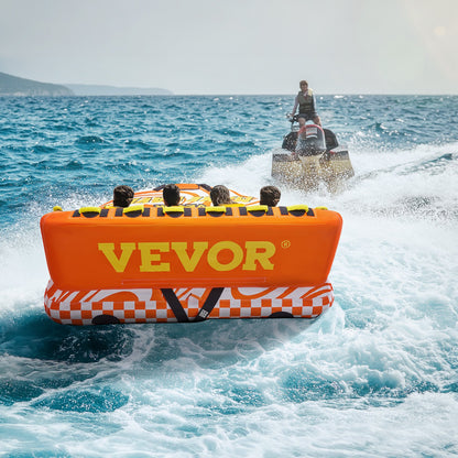 VEVOR Towable Tube for Boating, 1-4 Riders Inflatable Boat Tubes and Towables, 680lbs Water Sport Towable Tube for Boat to Pull - with Full Nylon Cover, 22 Grab Handles, Dual Tow Points & Safety Valve - CQTL2SFDX4R0TI58EV0 - view 9
