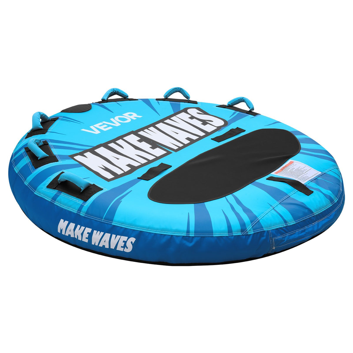 VEVOR Towable Tubes for Boating, 3-Rider Inflatable Boat Tubes and Towables, 510lbs Capacity Water Sport Tube for Boat to Pull - with Anti-Slip Pad, Full Nylon Cover, Padded Handles & Safety Valve - CQTL3PDYX3RL4S4TK001V0 - view 10