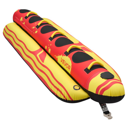VEVOR Towable Tubes for Boating, 5 Riders Inflatable Boat Tubes and Towables, 850 lbs Capacity Water Sport Tube for Boat to Pull - with Full Nylon Cover, Padded Grip Handles & Safety Valve - CQTL3QXK5RHS7R40T001V0 - view 1