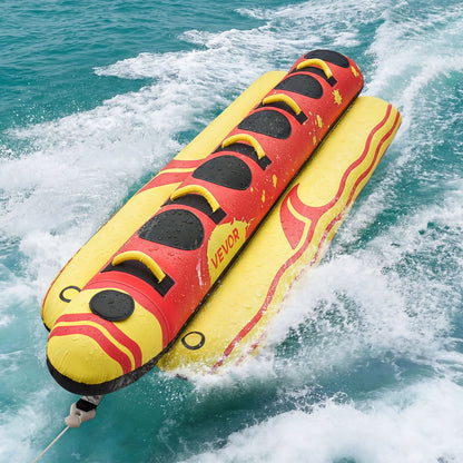 VEVOR Towable Tubes for Boating, 5 Riders Inflatable Boat Tubes and Towables, 850 lbs Capacity Water Sport Tube for Boat to Pull - with Full Nylon Cover, Padded Grip Handles & Safety Valve - CQTL3QXK5RHS7R40T001V0 - view 9