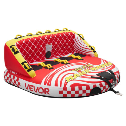 VEVOR Towable Tubes for Boating, 4-Rider Inflatable Towable Tube for Boat to Pull, 680 lbs Capacity Water Sports Boating Tubes - with Full Nylon Cover, Dual Tow Points, Safety Valve & Padded Handles - CQTL3SFDX4RHR6NH2001V0 - view 10