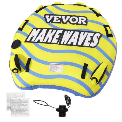 VEVOR Towable Tube for Boating, 1-3 Riders Inflatable Towable Tube with Bumper Fins, 510 lbs Water Sport Towable Tubes for Boats to Pull, Full Nylon Cover, EVA Grab Handles and Speed Safety Valve - CQTLPDDX3R009ZIE2V0 - view 2