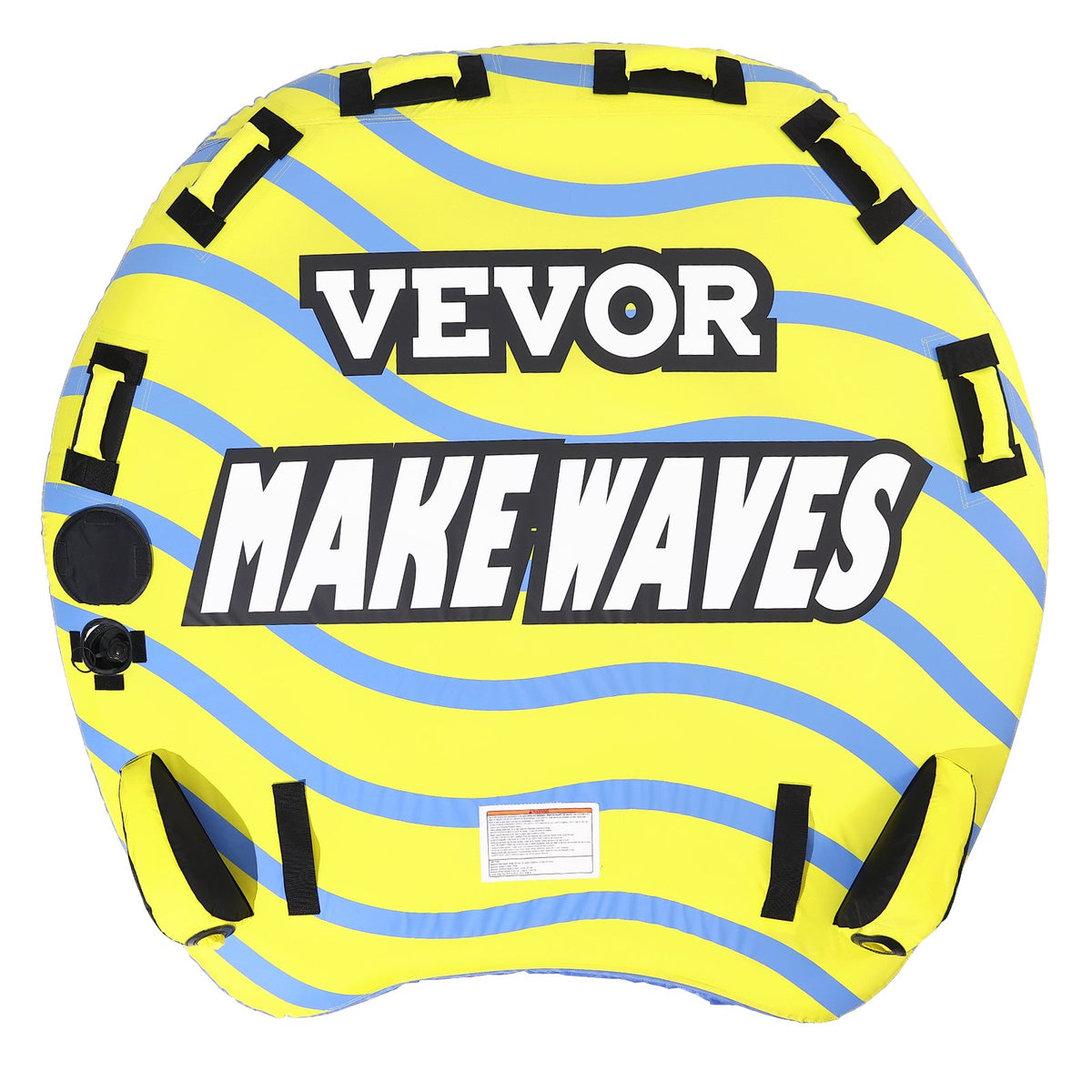VEVOR Towable Tube for Boating, 1-3 Riders Inflatable Towable Tube with Bumper Fins, 510 lbs Water Sport Towable Tubes for Boats to Pull, Full Nylon Cover, EVA Grab Handles and Speed Safety Valve - CQTLPDDX3R009ZIE2V0 - view 10
