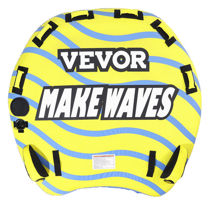 VEVOR Towable Tube for Boating, 1-3 Riders Inflatable Towable Tube with Bumper Fins, 510 lbs Water Sport Towable Tubes for Boats to Pull, Full Nylon Cover, EVA Grab Handles and Speed Safety Valve - CQTLPDDX3R009ZIE2V0 - view 10