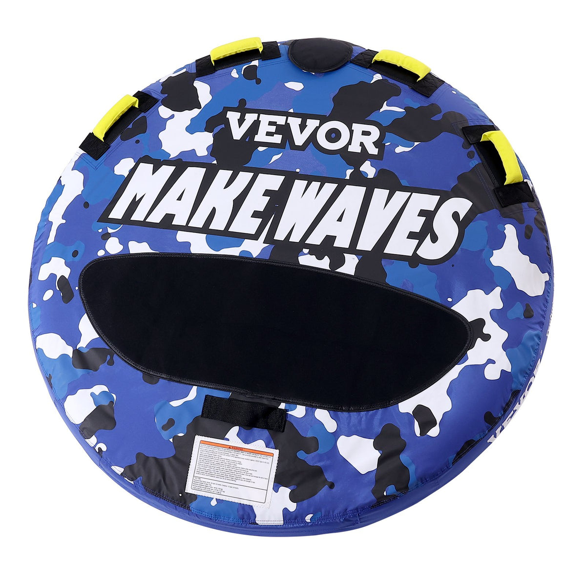 VEVOR Towable Tube for Boating, 340 lbs, 1-2 Riders Inflatable Boat Tubes and Towables, 51.8" Round Water Sport Towable Tube for Boat to Pull, Full Nylon Cover, EVA Grab Handles and Speed Safety Valve - CQTLPDYX2R00WRC12V0 - view 10