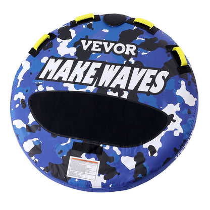 VEVOR Towable Tube for Boating, 340 lbs, 1-2 Riders Inflatable Boat Tubes and Towables, 51.8" Round Water Sport Towable Tube for Boat to Pull, Full Nylon Cover, EVA Grab Handles and Speed Safety Valve - CQTLPDYX2R00WRC12V0 - view 10